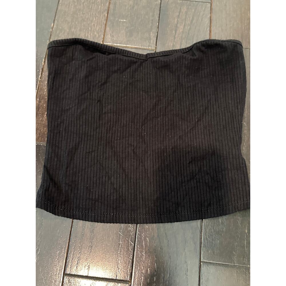 Fashion Nova black ribbed tube top size Small